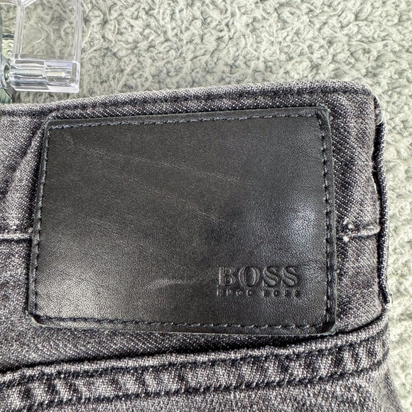 Hugo Boss Kansas‎ Jeans Mens 36 Black Regular Fit Straight Leg Denim Pants 37x34 - Picture 13 of 16